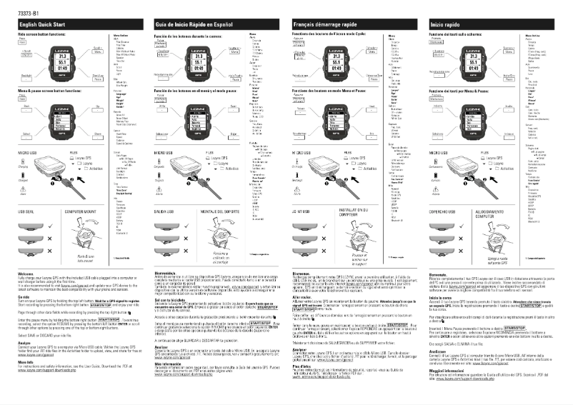 Imagen de la primera página del manual del dispositivo Macro Easy GPS