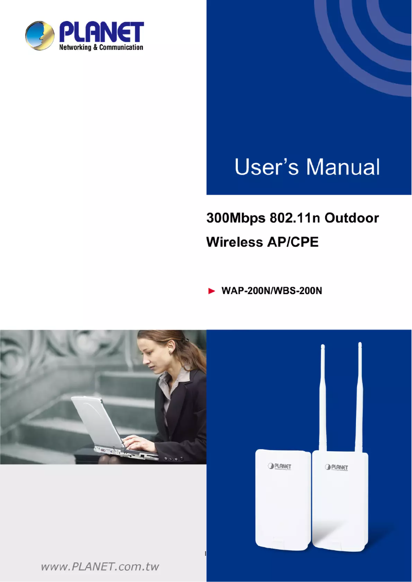 Page 1 of the manual User Manual Planet WAP-200N