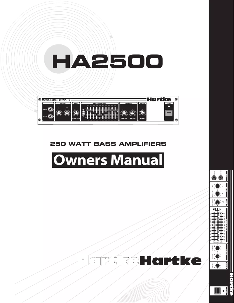 Image de la première page du manuel de l'appareil HA2500