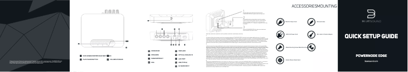 Page 1 de la notice Guide de démarrage rapide Bluesound Powernode Edge