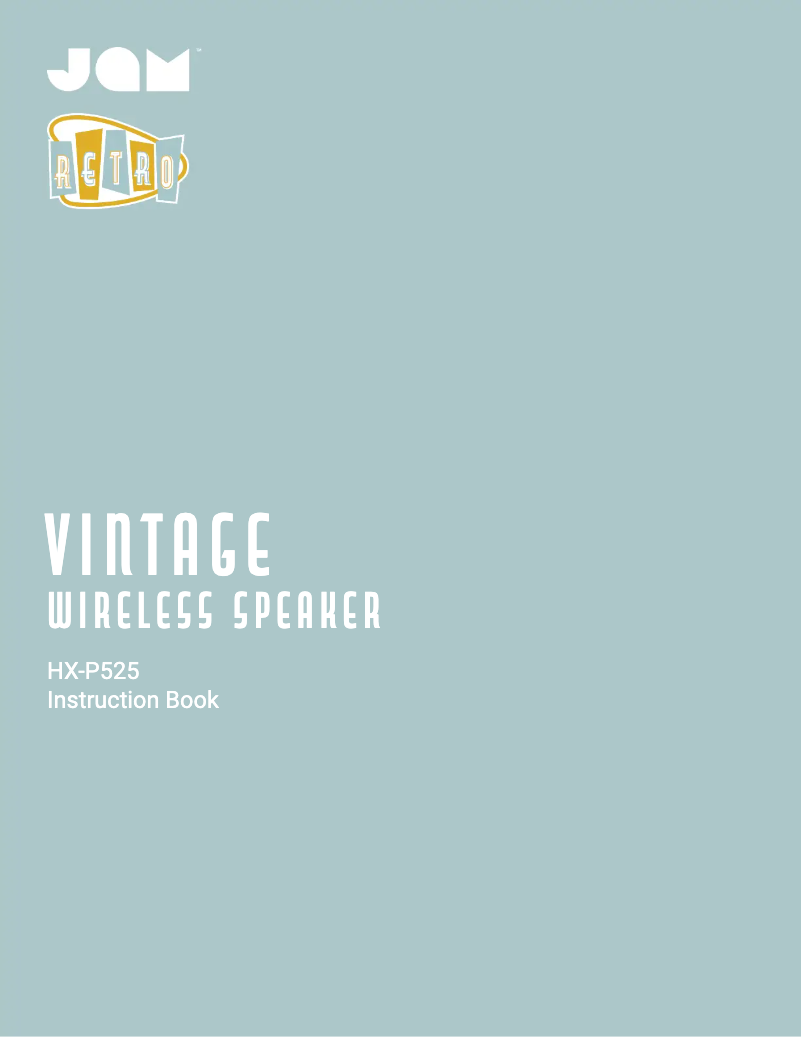 Page n°1 - Manuel utilisateur Jam Vintage HX-P525