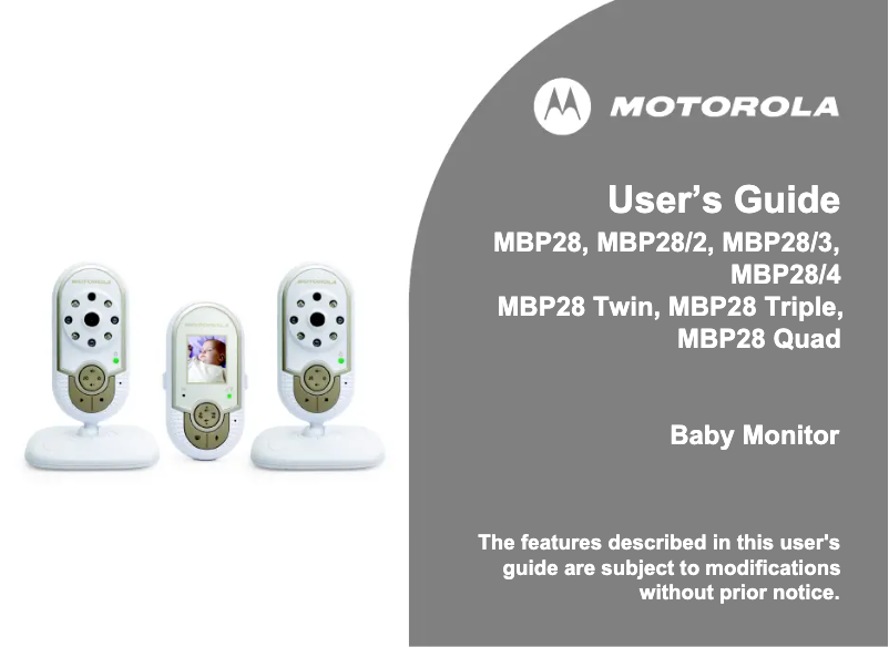 Page 1 de la notice Manuel utilisateur Motorola MBP28