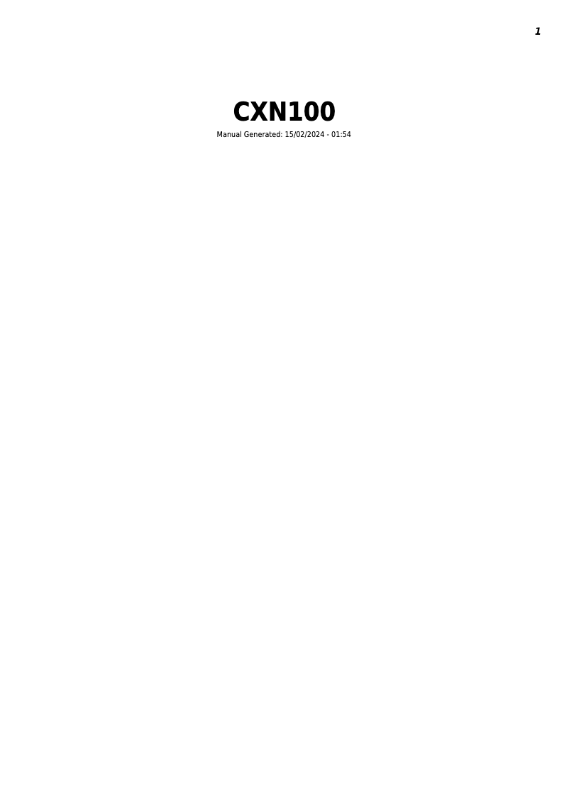 Page n°1 - Manuel utilisateur Cambridge CXA81