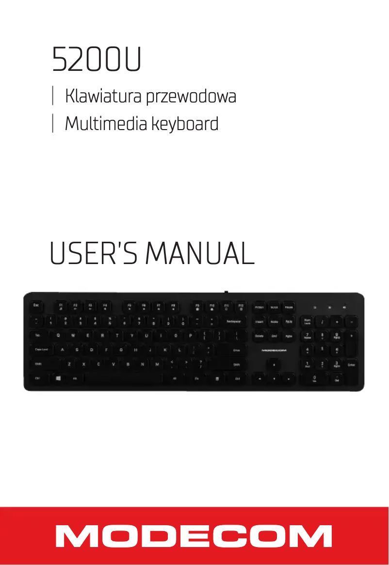 Page 1 de la notice Manuel utilisateur ModeCom 5200U