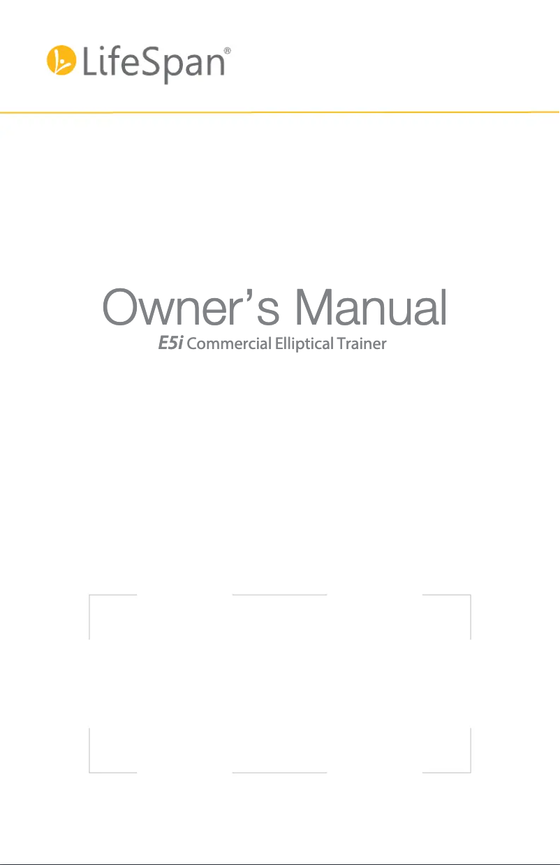 Page 1 de la notice Manuel utilisateur LifeSpan E5i+