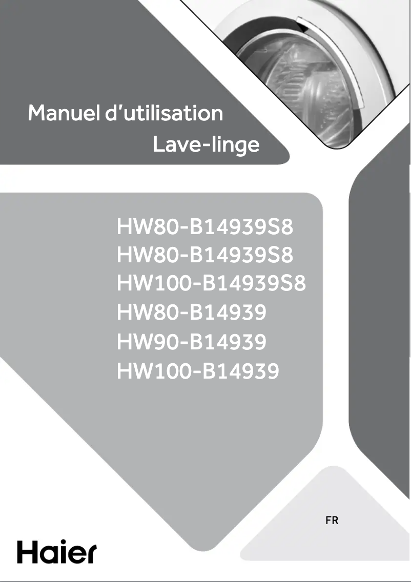 Page 1 de la notice Manuel utilisateur Haier HW80-B14939S8