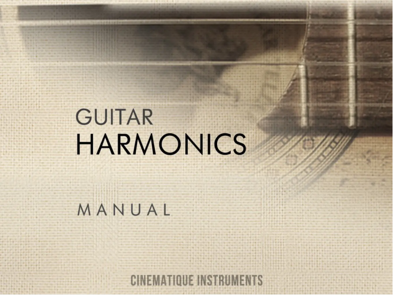 Image de la première page du manuel de l'appareil Guitar Harmonics