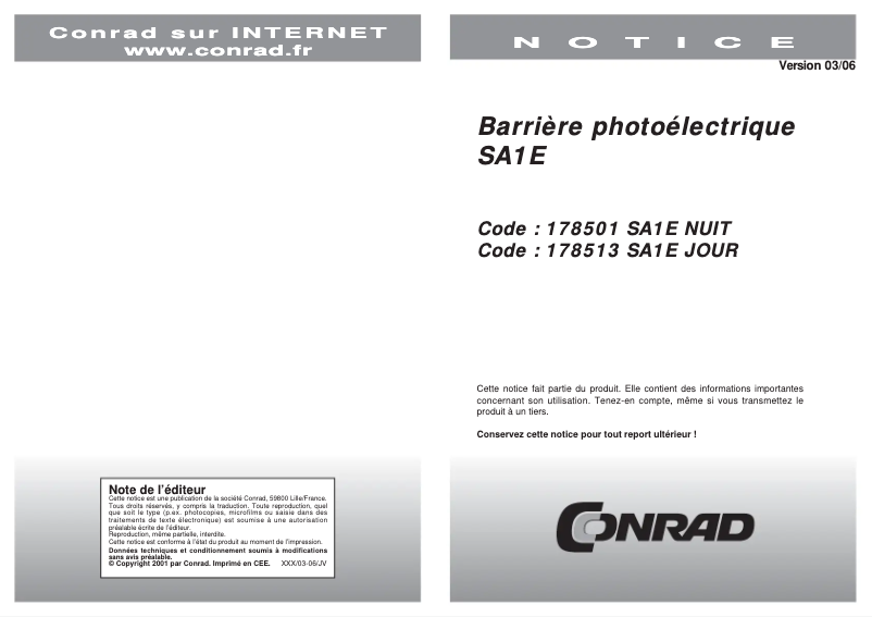 Page 1 de la notice Manuel utilisateur Idec SA1E-DP1