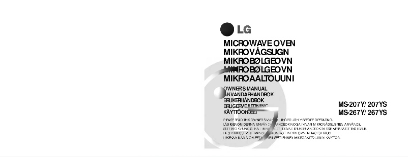 Page 1 de la notice Manuel utilisateur LG MS-267YS