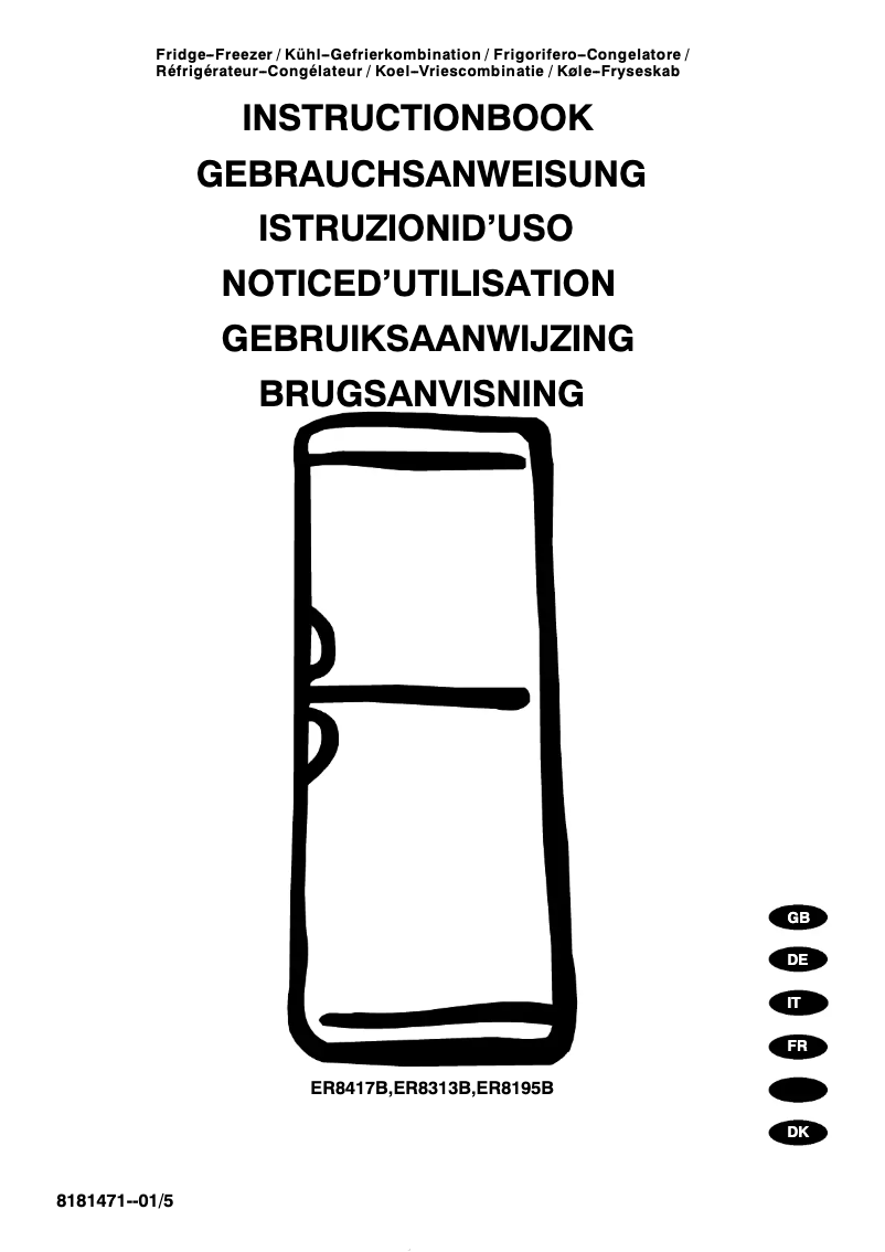 Page 1 de la notice Manuel utilisateur Electrolux ER 8417 B