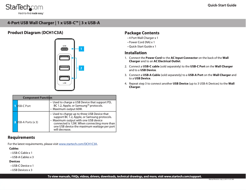 Image de la première page du manuel de l'appareil DCH1C3A