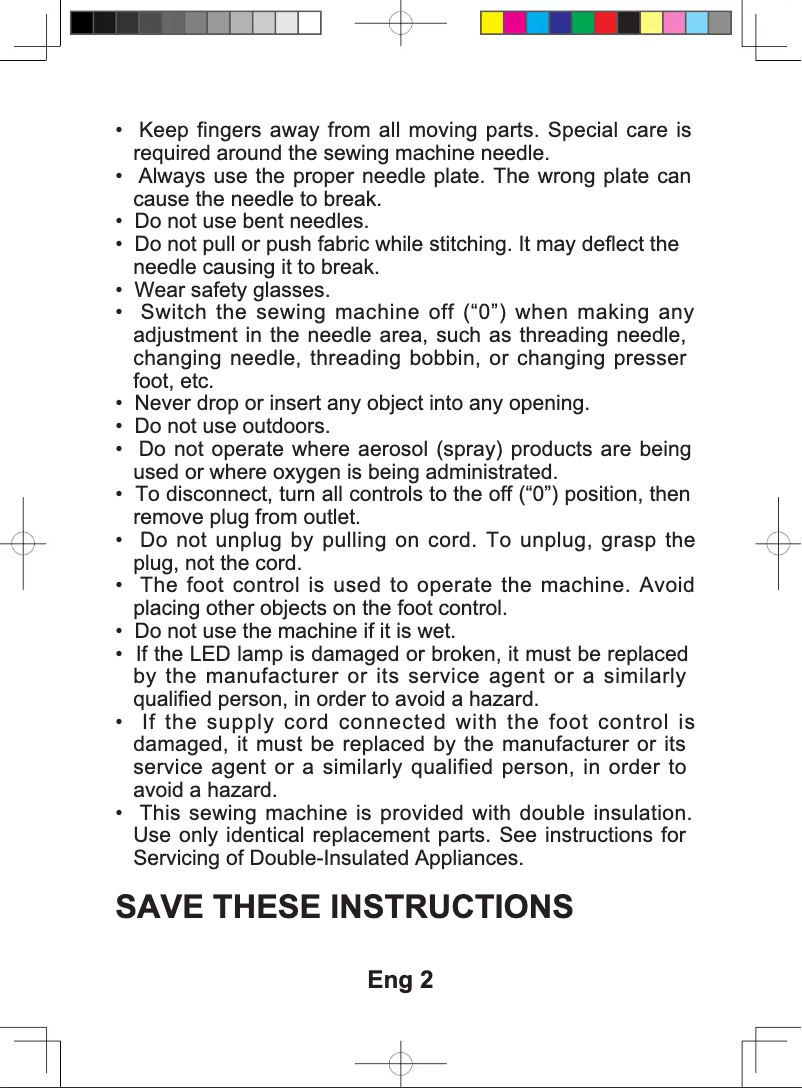 Page 1 de la notice Manuel utilisateur Singer Starlet 6660