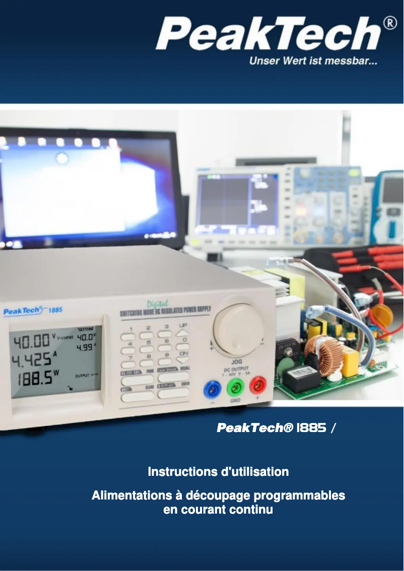 Page 1 de la notice Manuel utilisateur PeakTech 1885