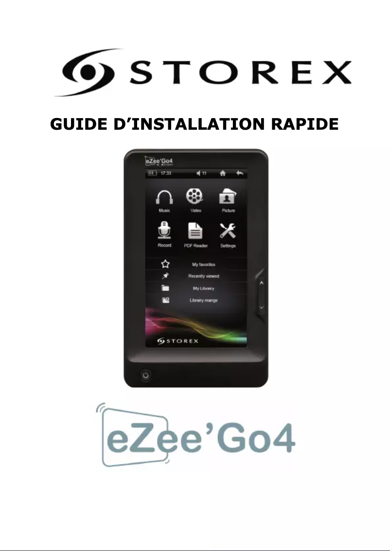 Page 1 de la notice Manuel utilisateur Storex eZee'Go4