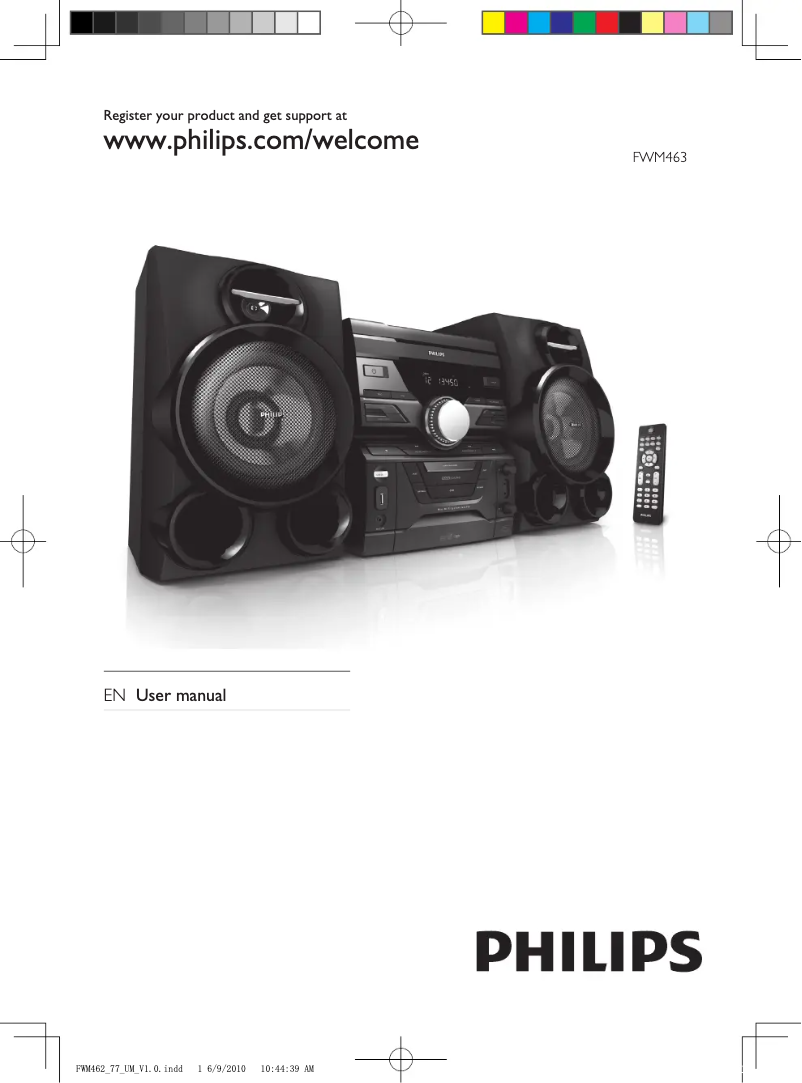 Page n°1 - Manuel utilisateur Philips FWM463X