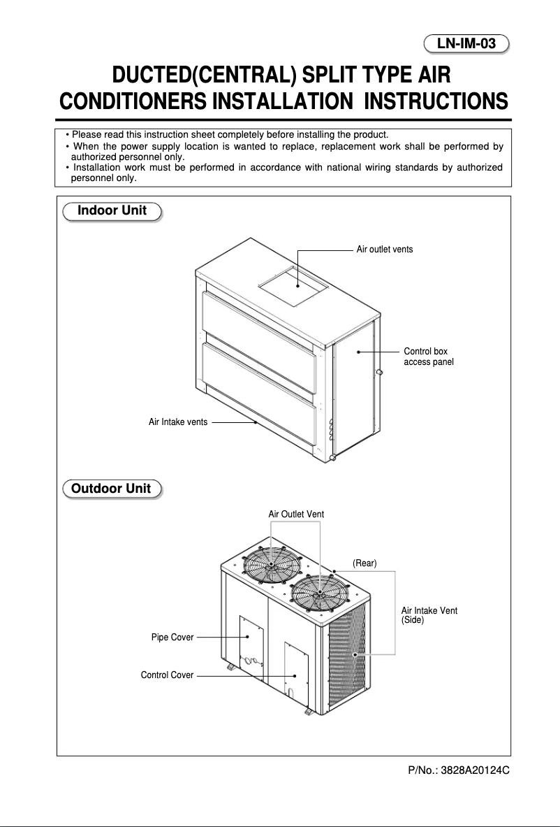Image de la première page du manuel de l'appareil LNU2080CC