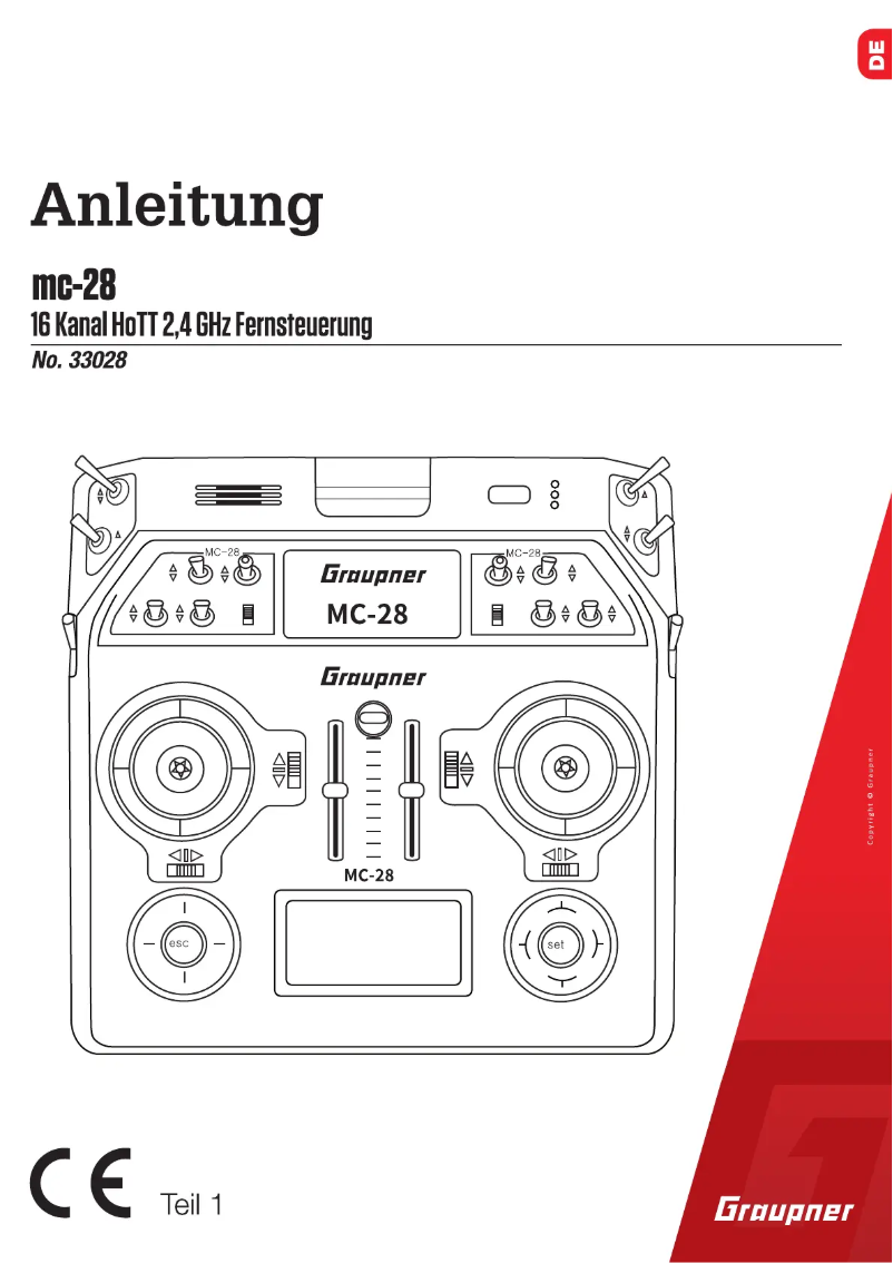 Page 1 de la notice Manuel utilisateur Graupner MC-28