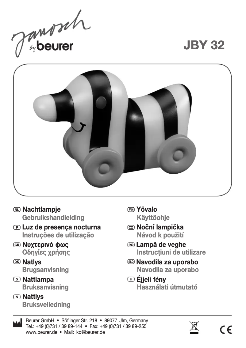Page 1 de la notice Manuel utilisateur Beurer JBY32