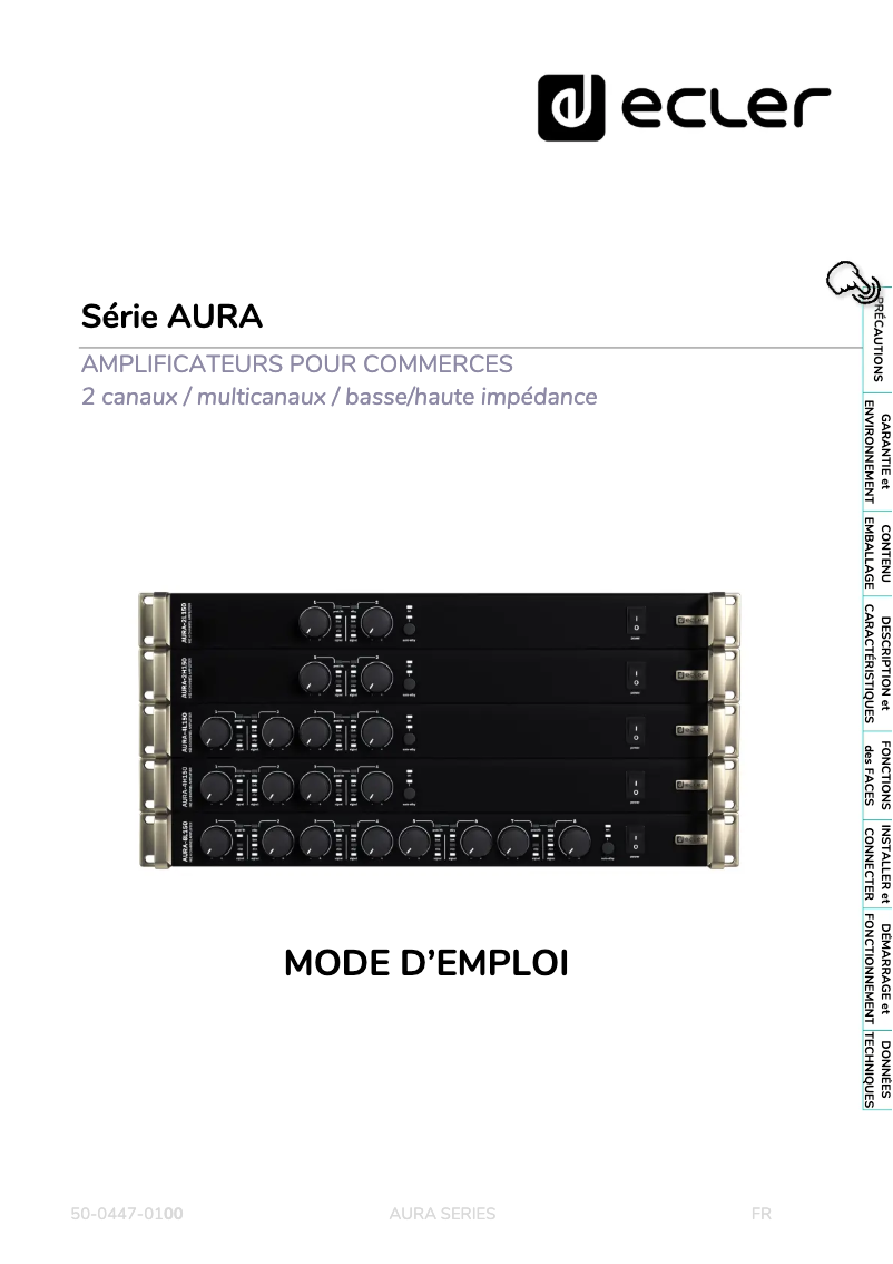 Image de la première page du manuel de l'appareil AURA-4L150