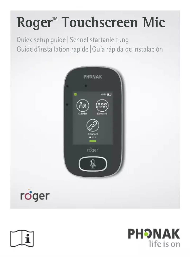 Page n°1 - Manuel utilisateur Phonak Roger Touchscreen Mic