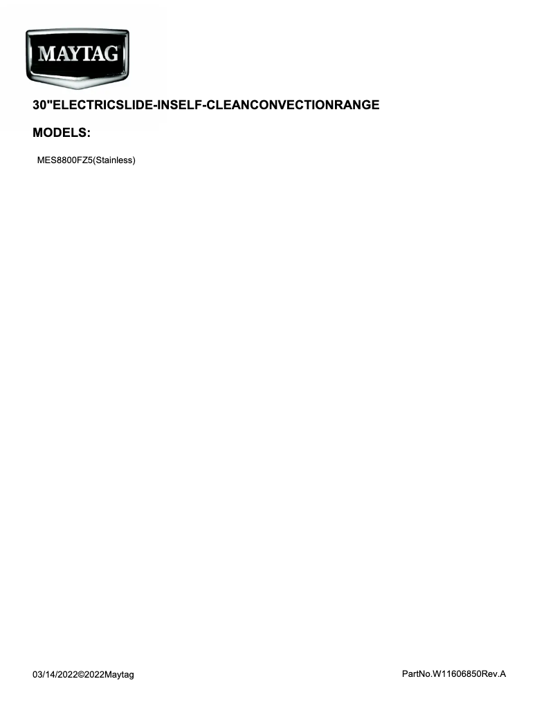 Image de la première page du manuel de l'appareil MES8800FZ