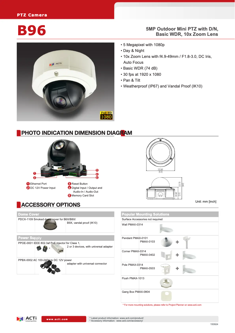 Image de la première page du manuel de l'appareil B96