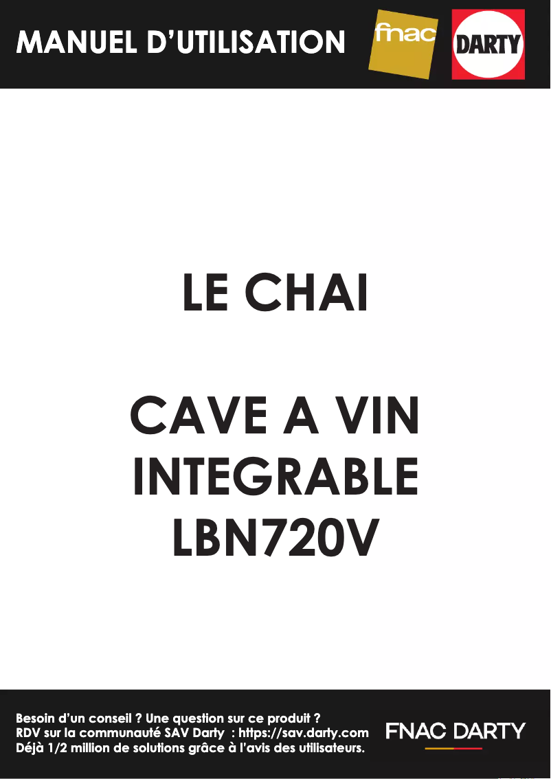 Page n°1 - Manuel utilisateur Le Chai LBN720V