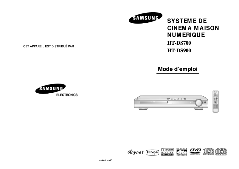 Page n°1 - Manuel utilisateur Samsung HT-DS900