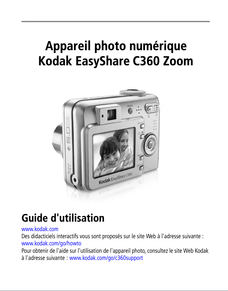 Image de la première page du manuel de l'appareil EasyShare C360