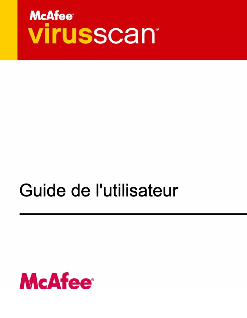 Image de la première page du manuel de l'appareil VirusScan 2006