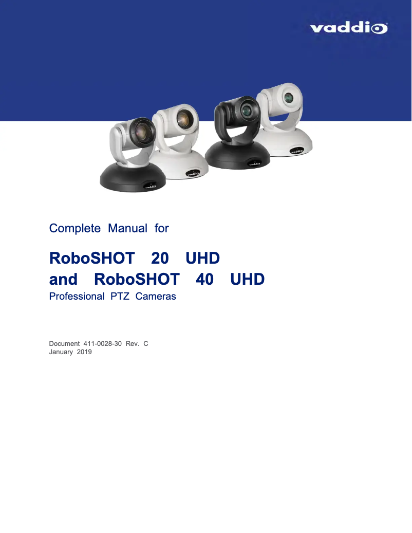 Page 1 of the manual User Manual Vaddio RoboSHOT 20 UHD