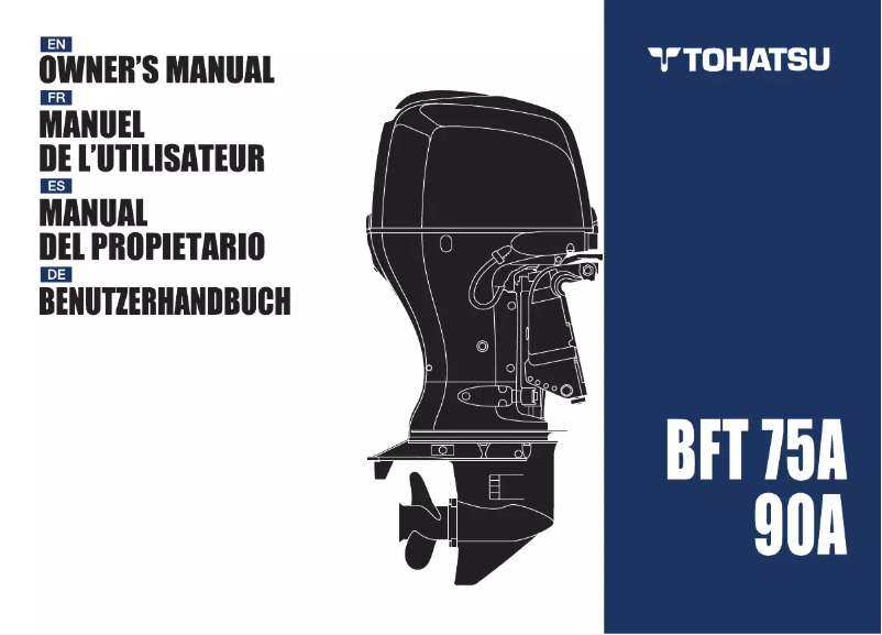 Página 1 del manual Manual de usuario Tohatsu BFT90A