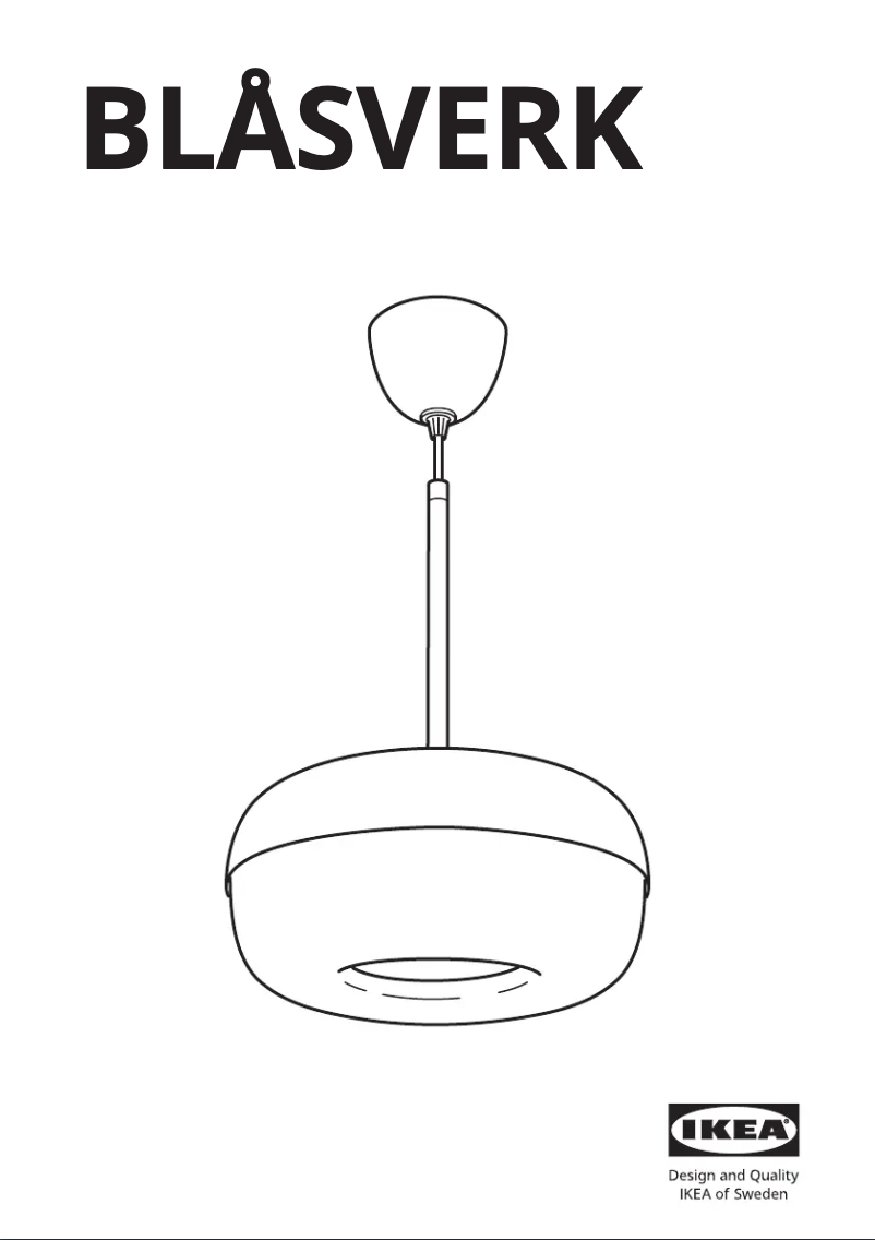 Page 1 de la notice Manuel utilisateur Ikea BLÅSVERK 505.374.09