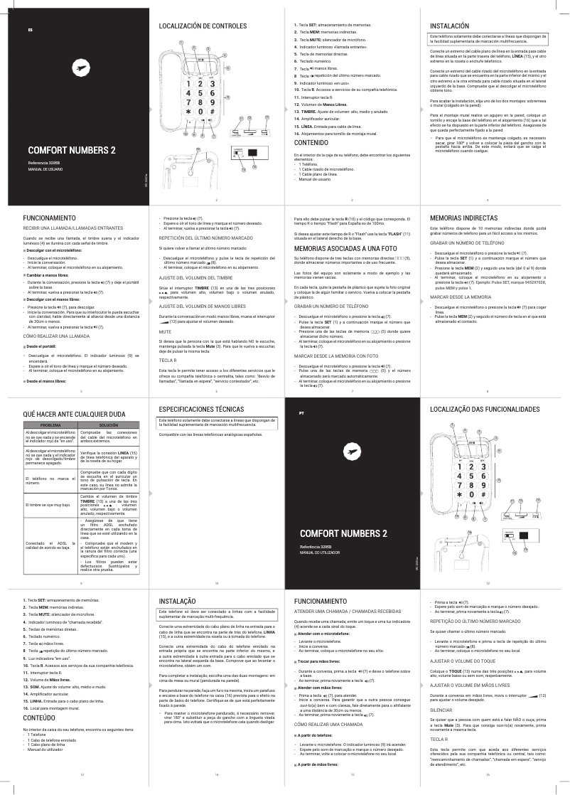 Page 1 de la notice Manuel utilisateur SPC Comfort Numbers 2