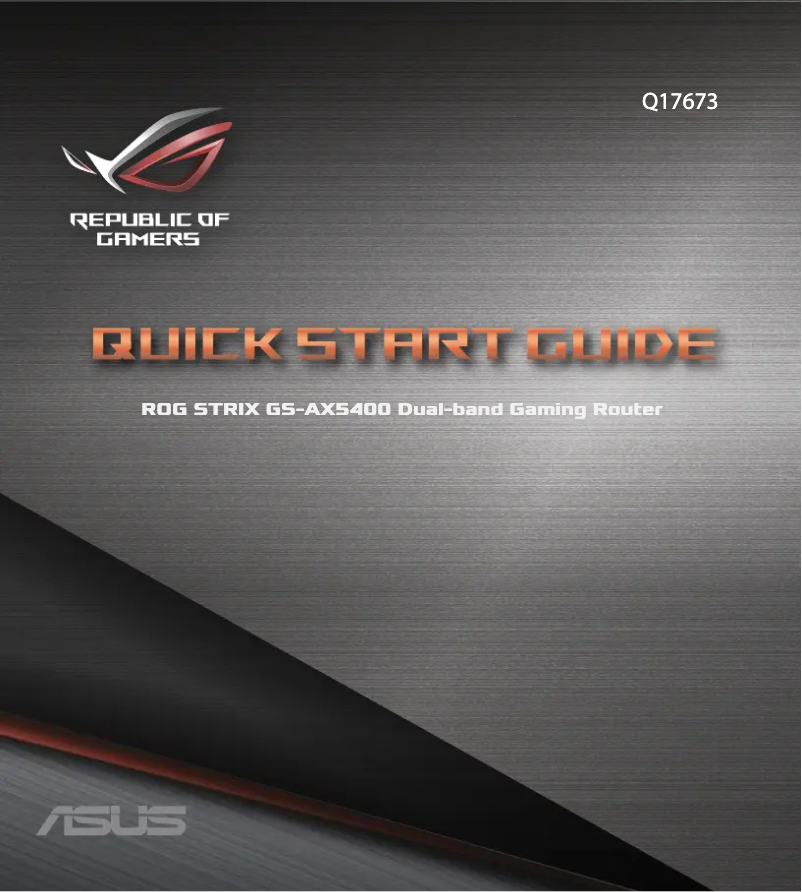 Image de la première page du manuel de l'appareil ROG Strix GS-AX5400