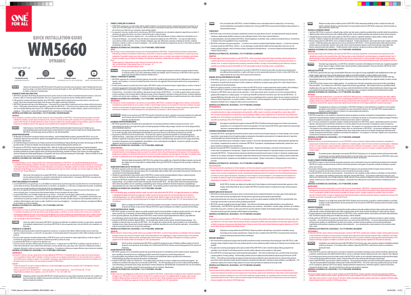 Page 1 de la notice Manuel utilisateur One for all WM5660