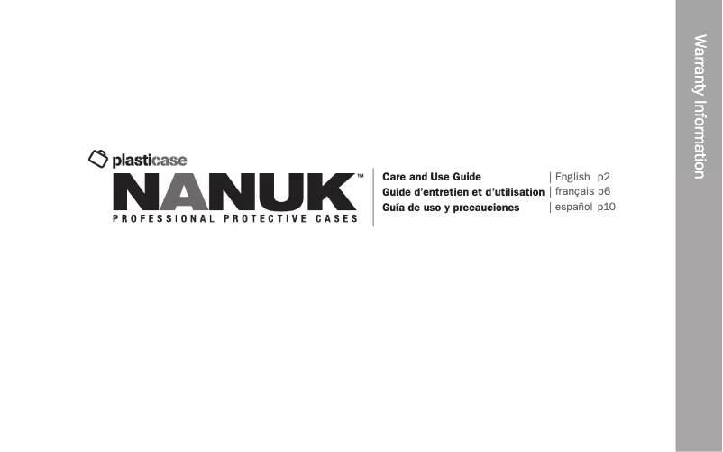 Page n°1 - Manuel utilisateur Nanuk 903