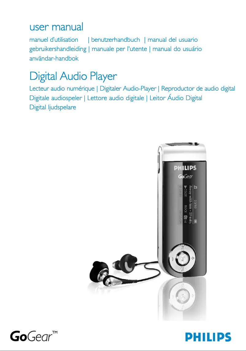 Page n°1 - Manuel utilisateur Philips GoGear SA178