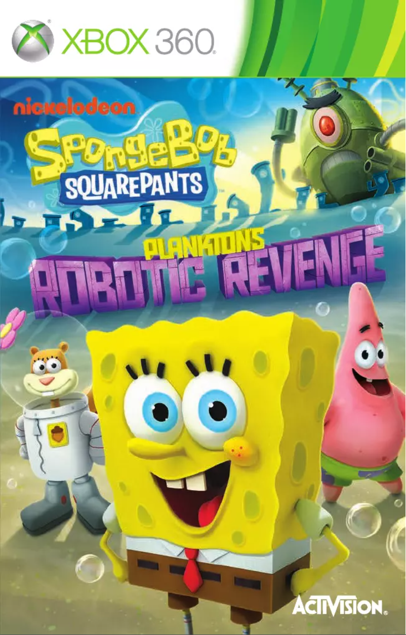 Page 1 de la notice Manuel utilisateur Microsoft SpongeBob SquarePants - Planktons Robotic Revenge (Xbox 360)