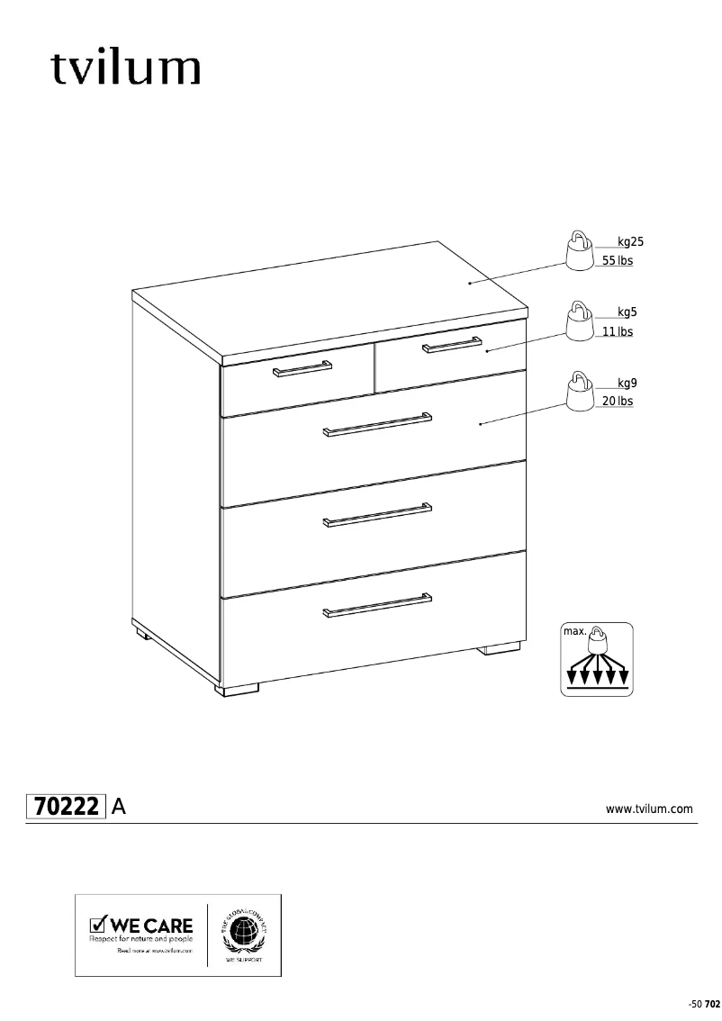 Page 1 de la notice Manuel utilisateur JYSK Front (79x50x85)