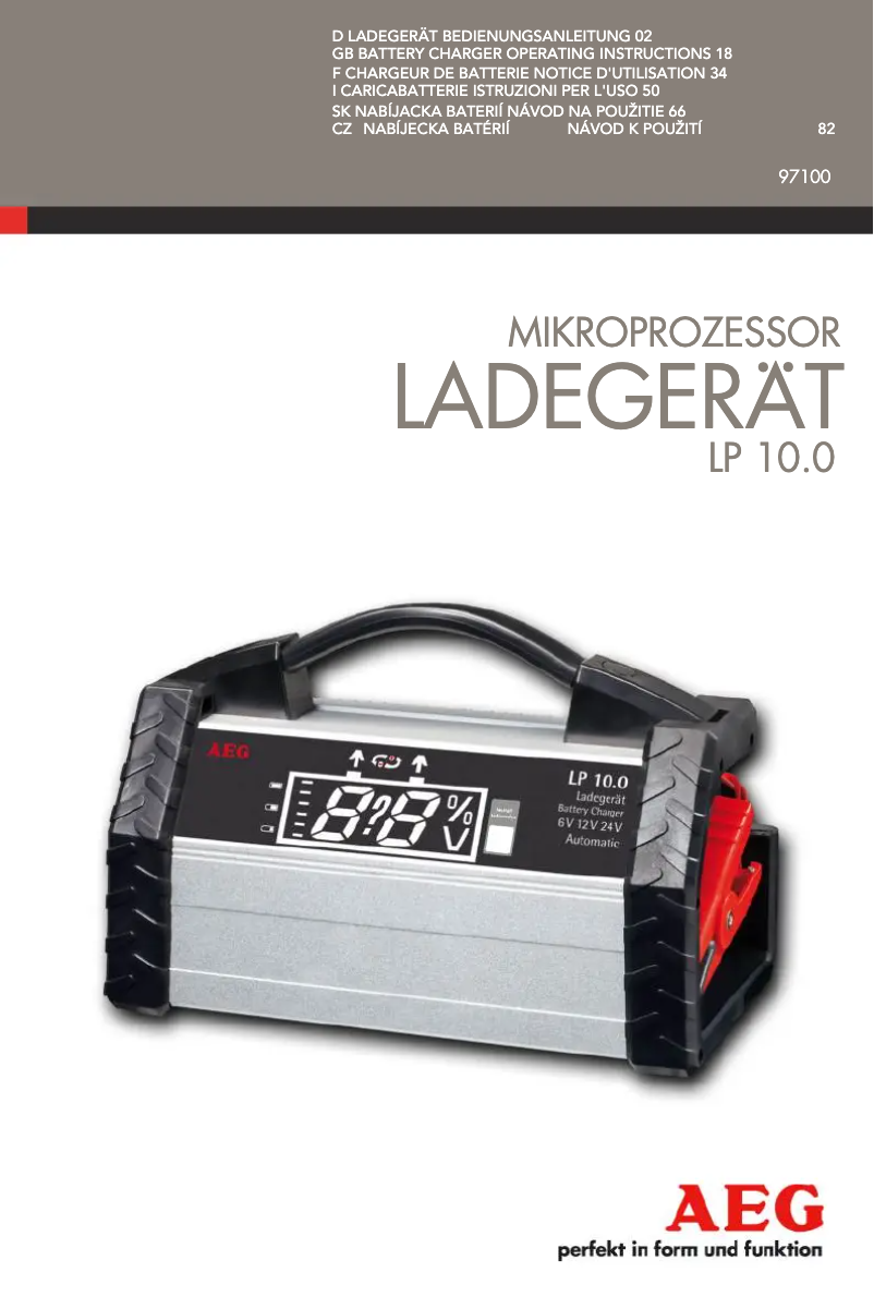 Página 1 del manual Manual de usuario AEG LP 10.0