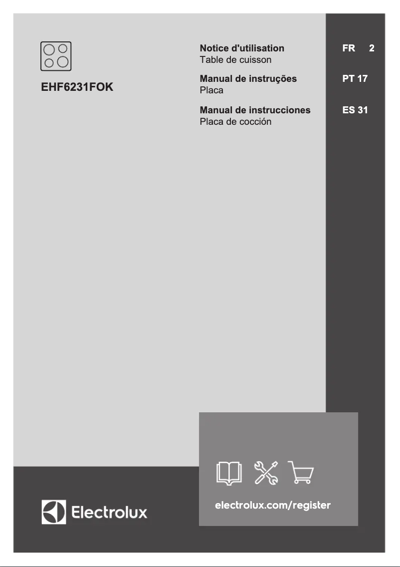 Image de la première page du manuel de l'appareil EHF6231FOK