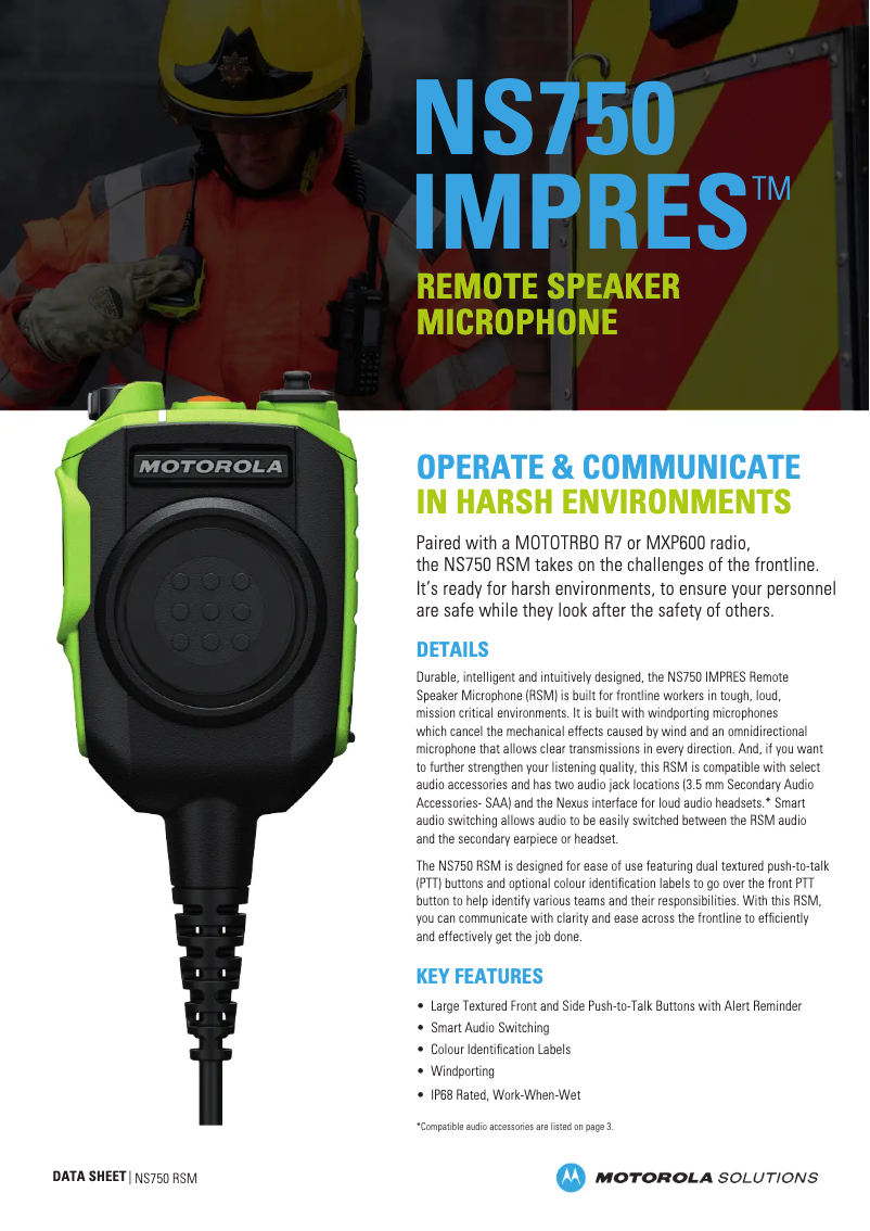 Image de la première page du manuel de l'appareil MOTOTRBO R7