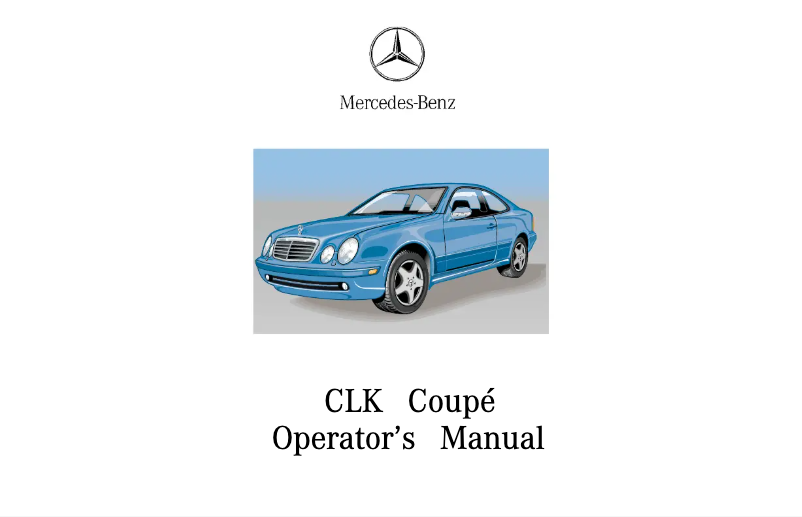 Page 1 de la notice Manuel utilisateur Mercedes-Benz CLK-Class (2001)
