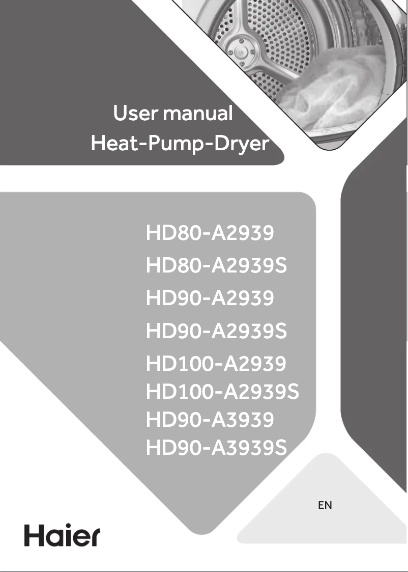 Página 1 del manual Ficha técnica Haier HW90-B14939S8