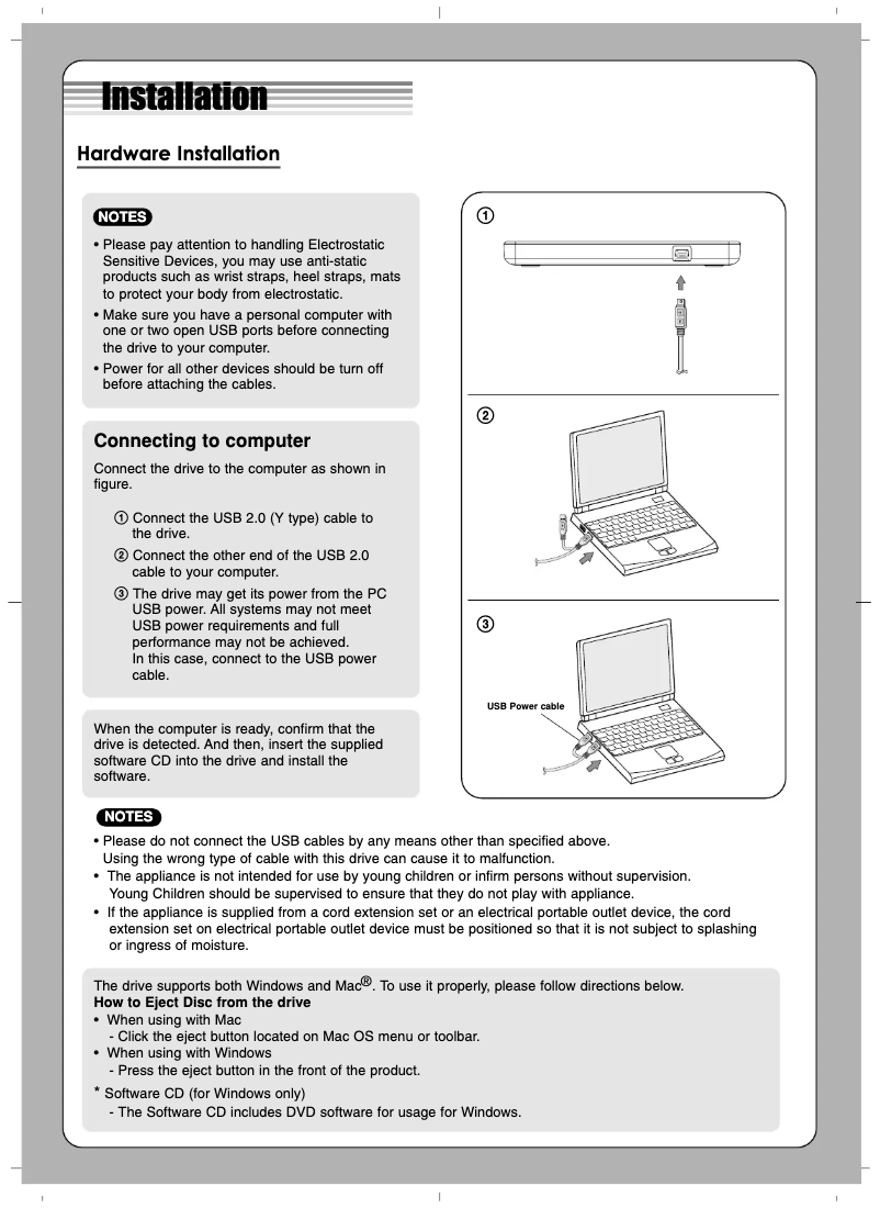Page 1 de la notice Manuel utilisateur LG GP60NS50