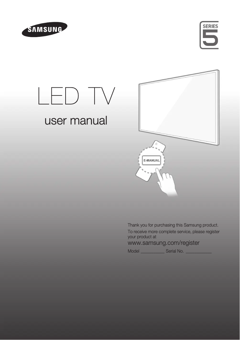 Page n°1 - Manuel utilisateur Samsung UE58J5000AW