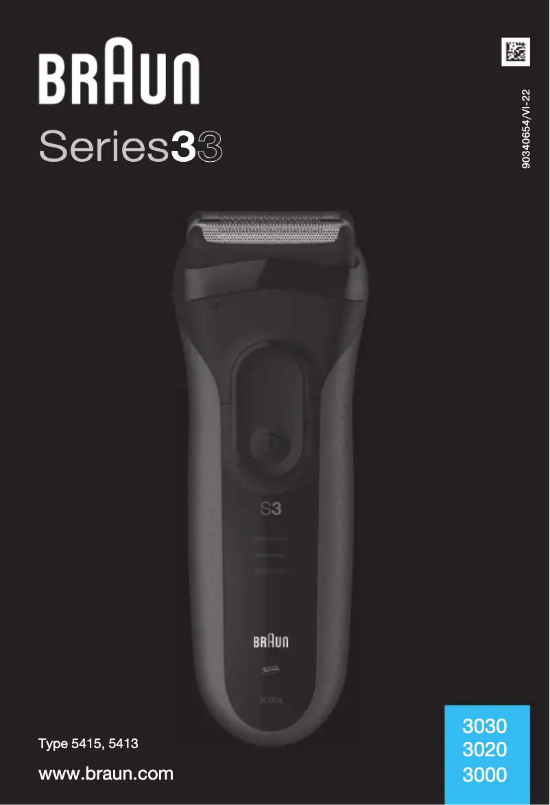 Page n°1 - Manuel utilisateur Braun Series 3 3020