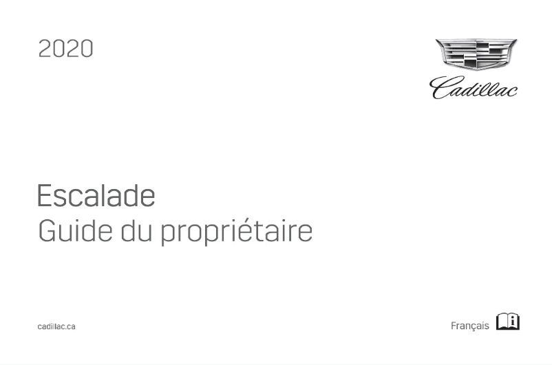 Image de la première page du manuel de l'appareil Escalade (2020)