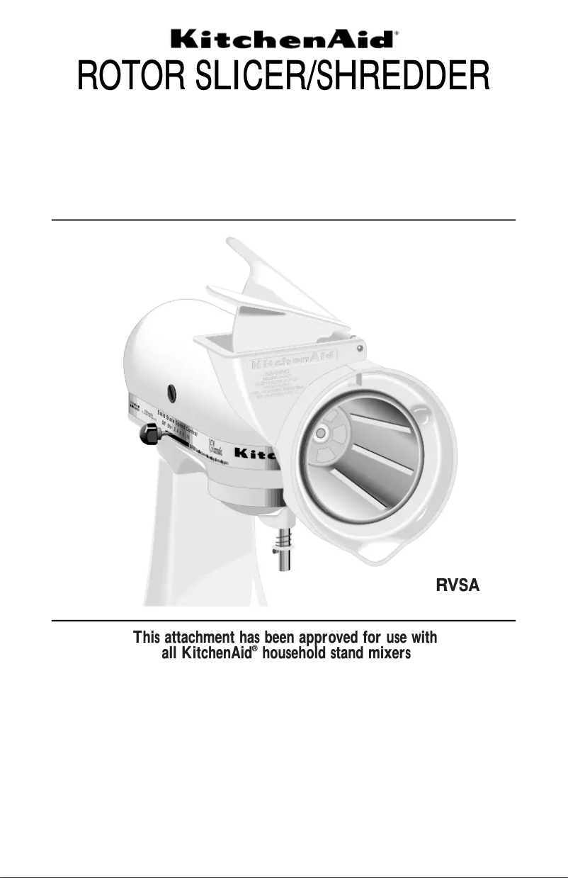 Page 1 de la notice Manuel utilisateur KitchenAid RVSA